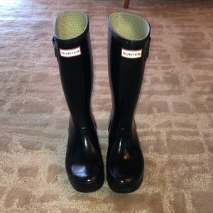 Black gloss HUNTER boots